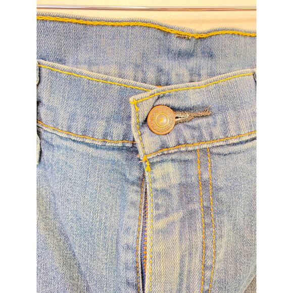 Levis 511 Mens Denim VTG Straight Yellow and Orange Tread 36us - Picture 2 of 4